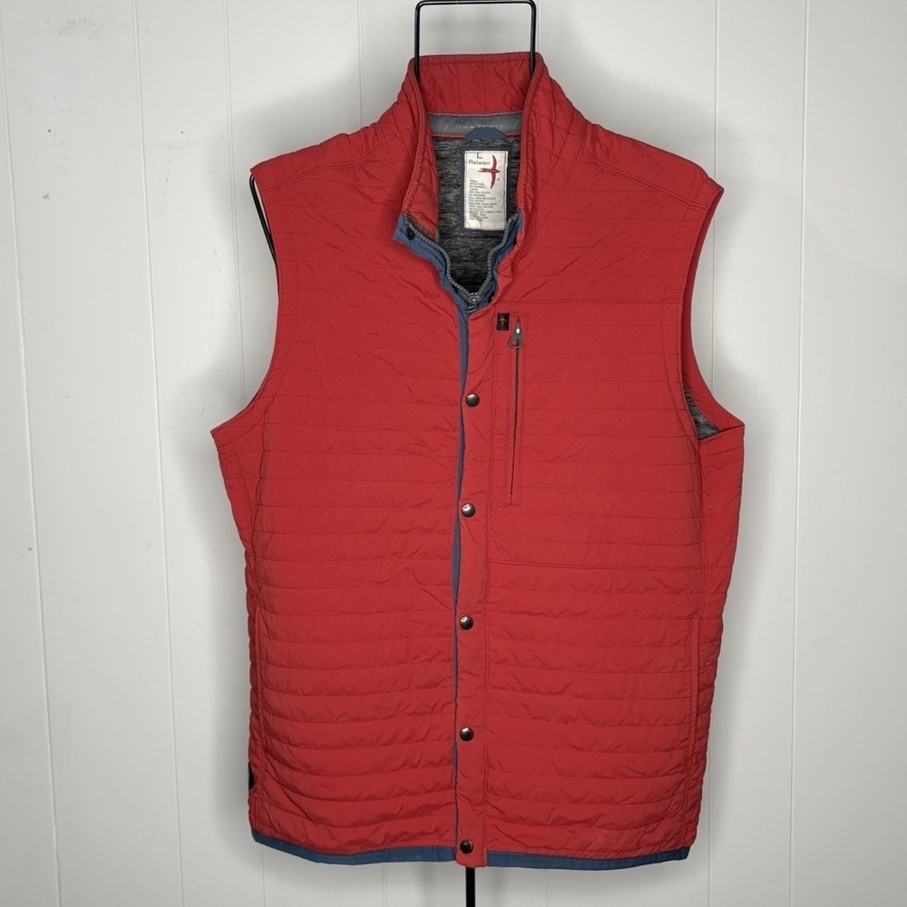 Relwen Windzip Vest Sz L Quilted Full Zip Jacket Huckberry Outdoors Hiking Red
